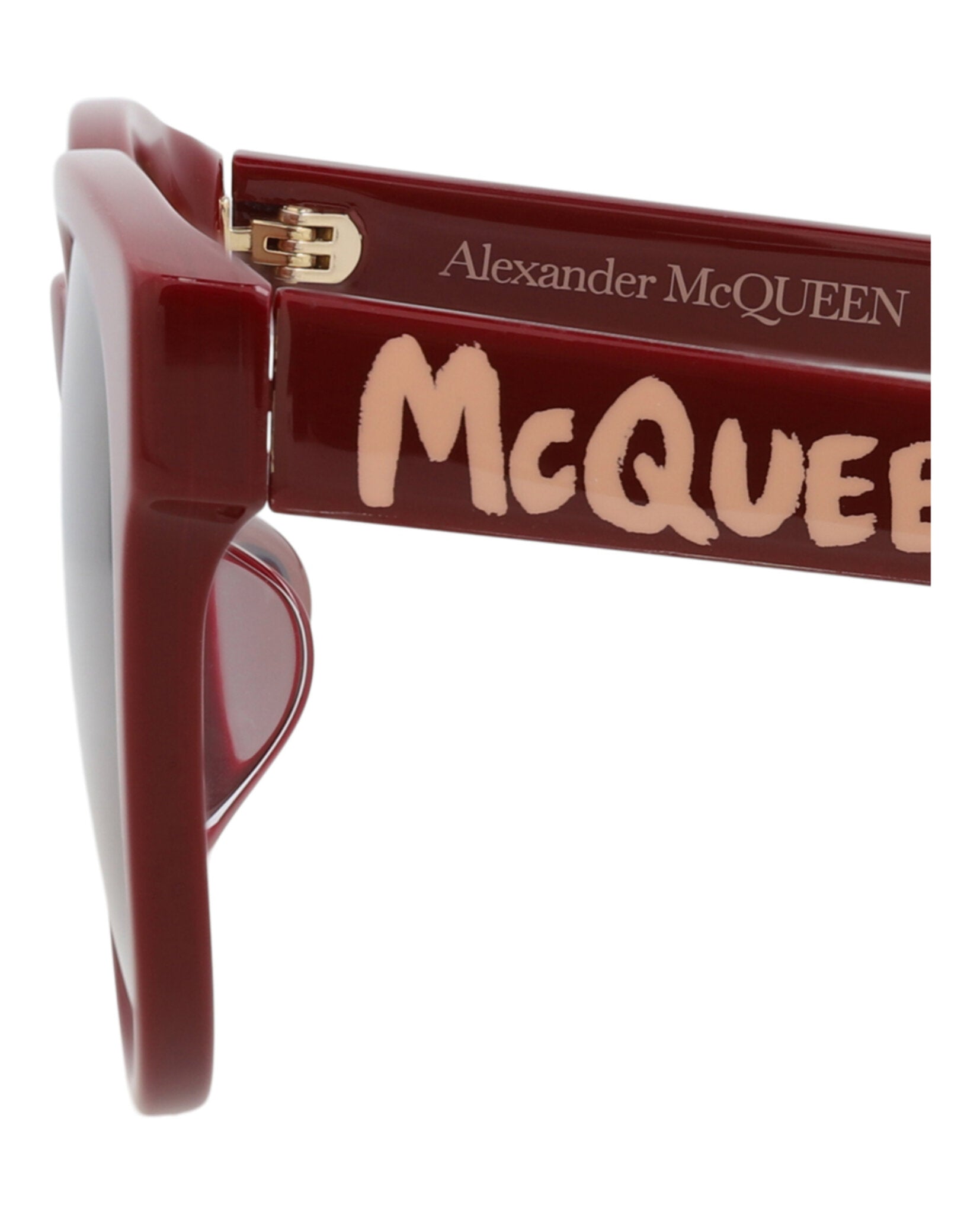Alexander McQueen Womens Round/Oval Red Red Red Fashion Designer Eyewear