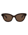 Alexander McQueen Womens Cat Eye Havana Havana Brown Fashion Designer Eyewear Havana Havana Brown