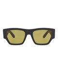 Alexander McQueen Mens Square/Rectangle Grey Grey Yellow Fashion Designer Eyewear