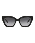 Alexander McQueen Womens Cat Eye Black Black Grey Fashion Designer Eyewear