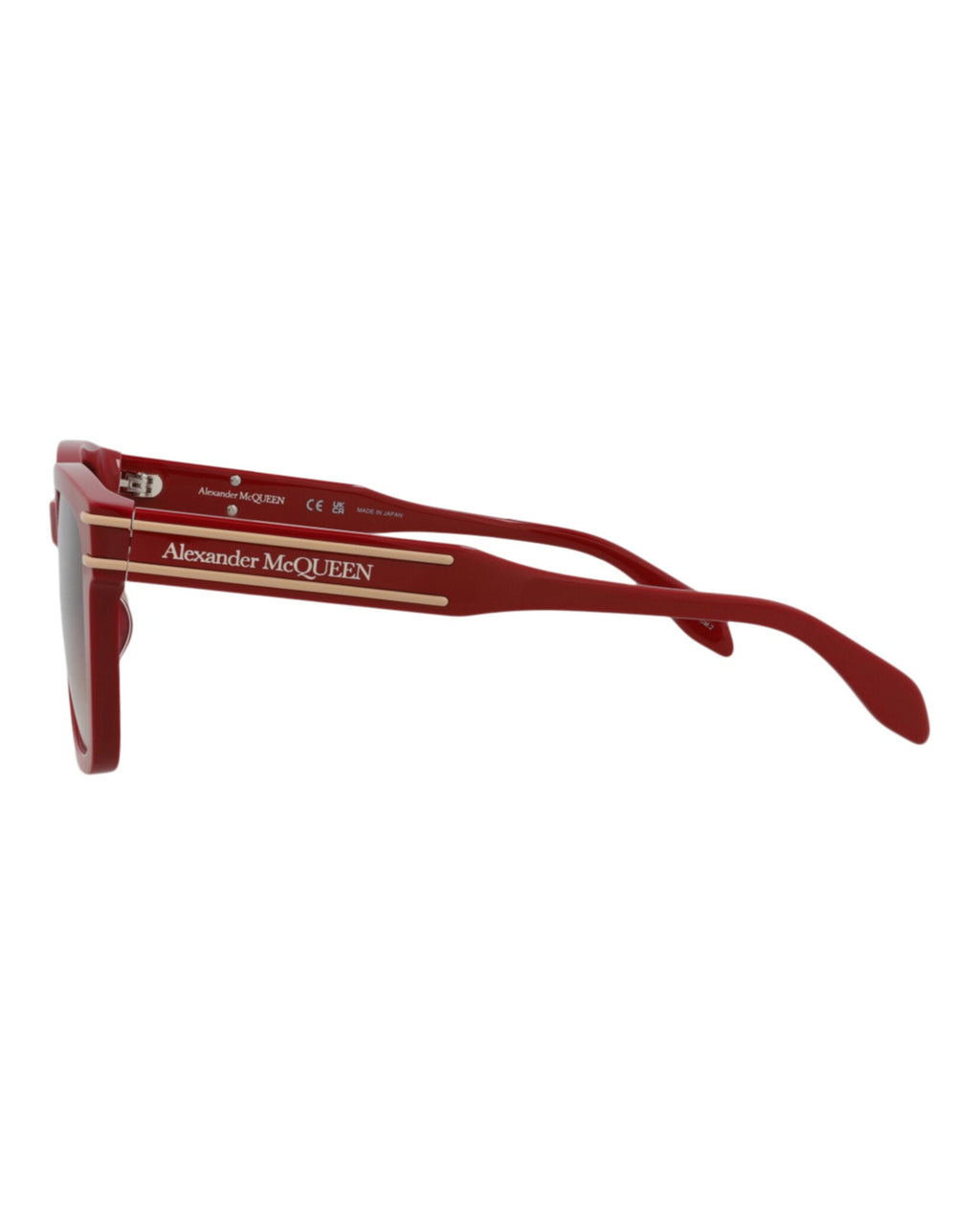 Alexander McQueen Unisex Cat Eye Burgundy Burgundy Brown Fashion Designer Eyewear