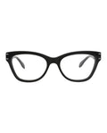 Alexander McQueen Womens Cat Eye Black Black Transparent Fashion Designer Eyewear