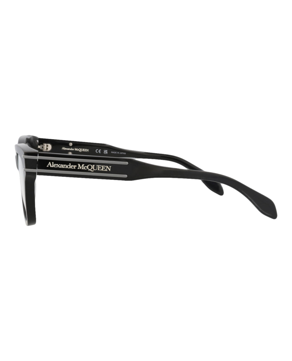 Alexander McQueen Womens Cat Eye Black Black Transparent Fashion Designer Eyewear