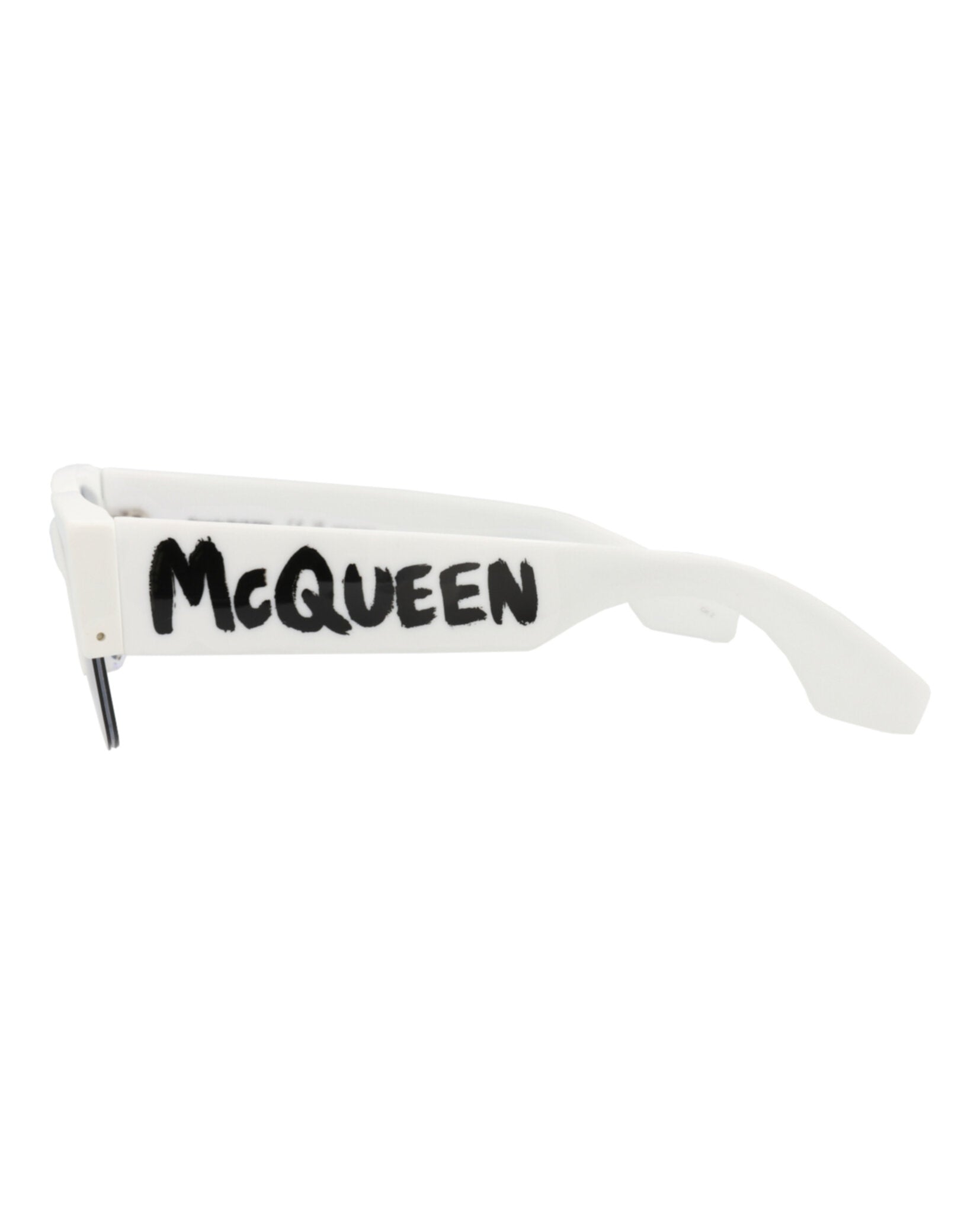 Alexander McQueen Unisex Square/Rectangle White White Blue Fashion Designer Eyewear