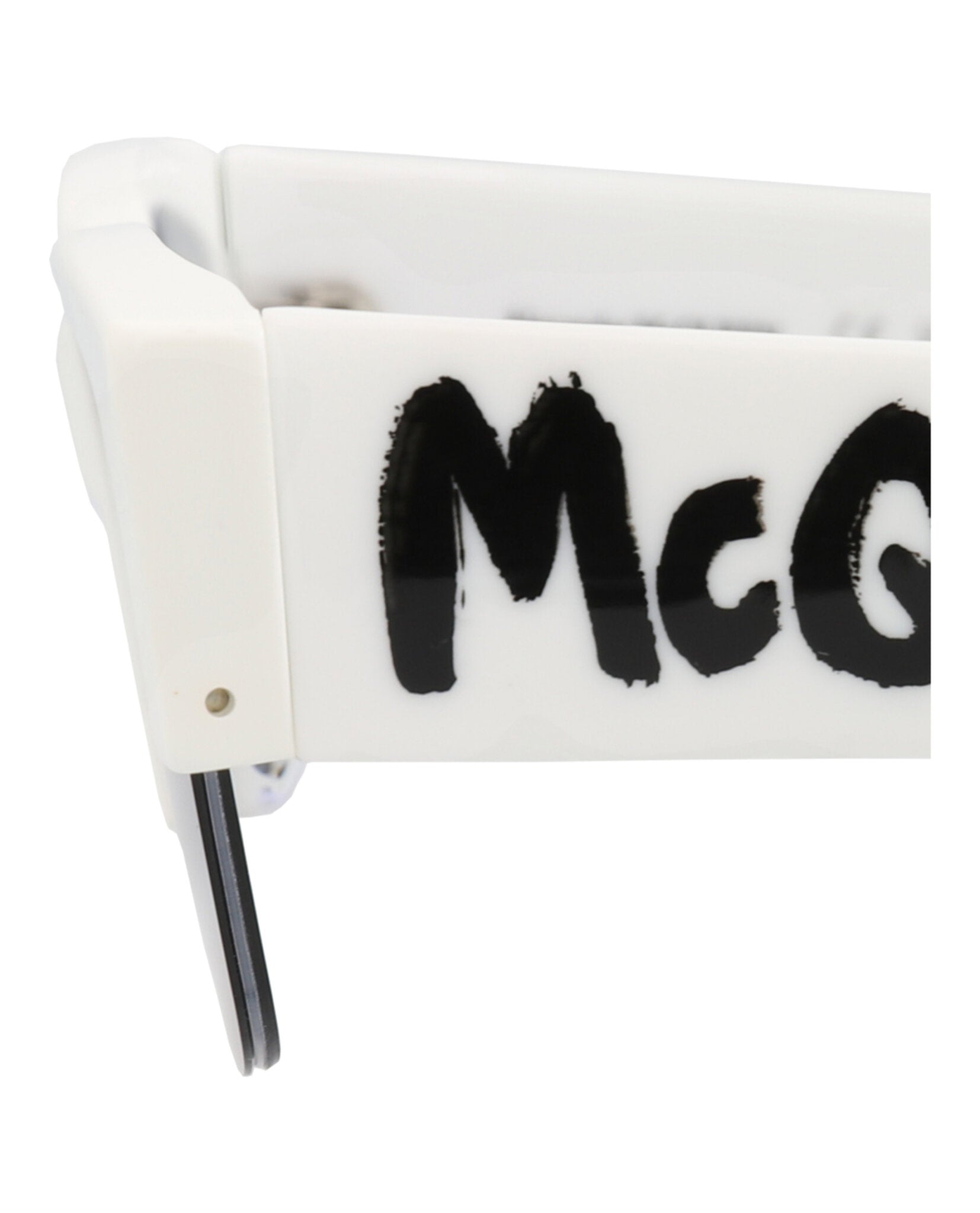 Alexander McQueen Unisex Square/Rectangle White White Blue Fashion Designer Eyewear