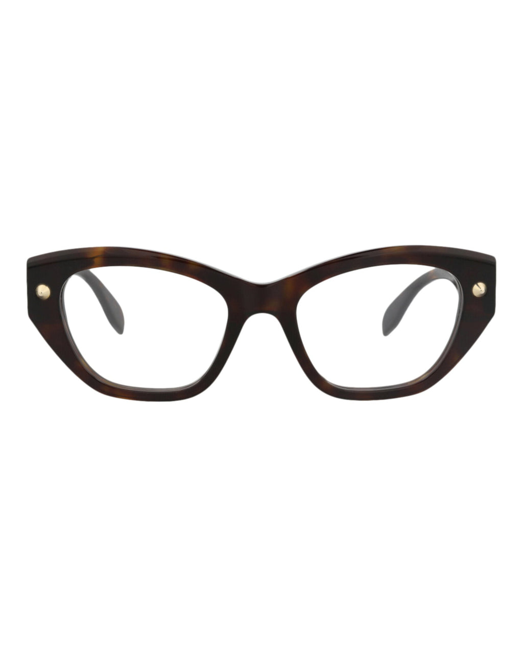 Alexander McQueen Womens Cat Eye Havana Havana Transparent Fashion Designer Eyewear