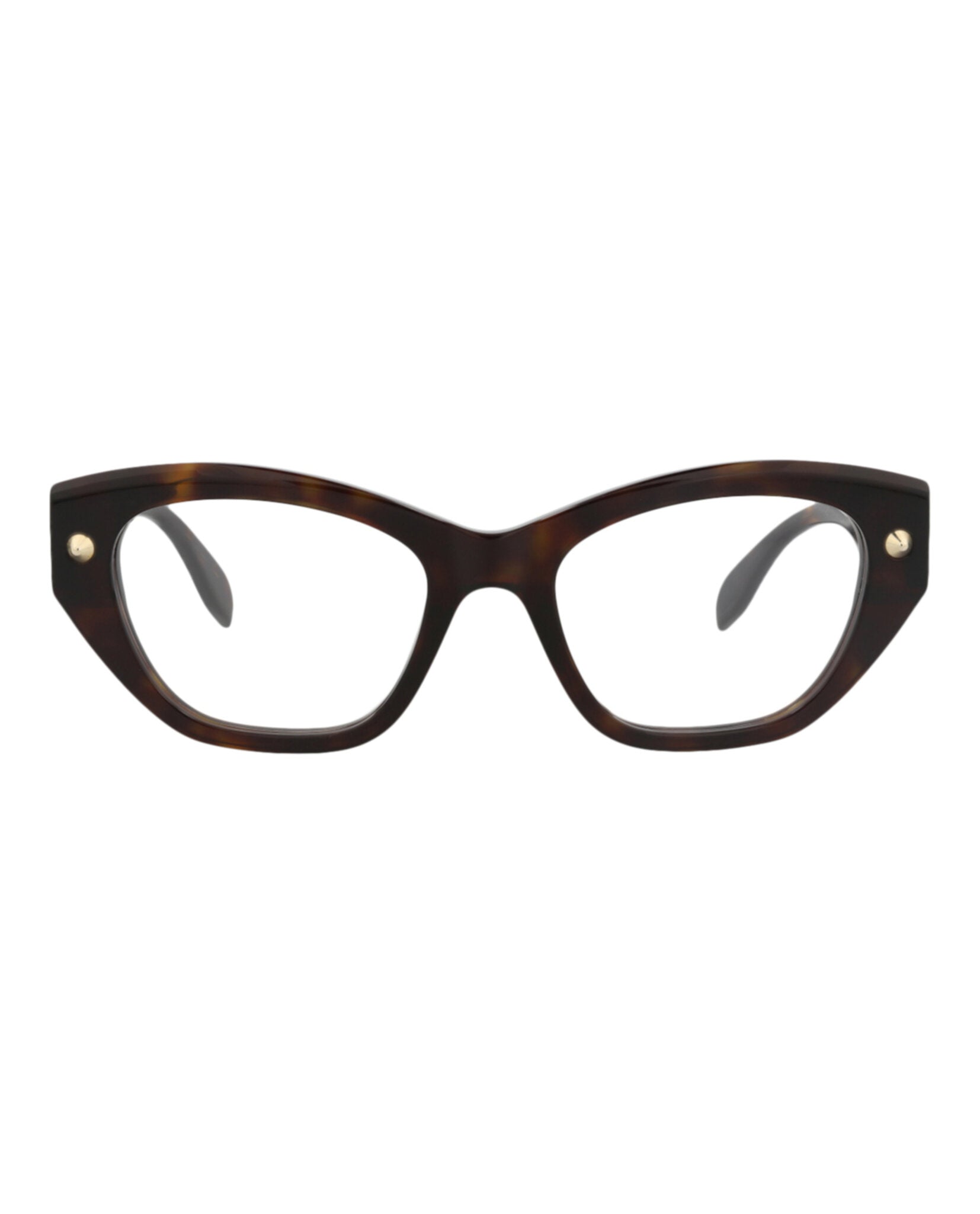 Alexander McQueen Womens Cat Eye Havana Havana Transparent Fashion Designer Eyewear