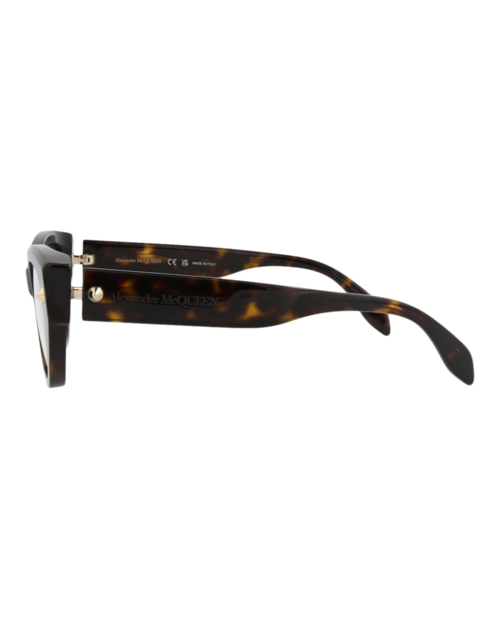 Alexander McQueen Womens Cat Eye Havana Havana Transparent Fashion Designer Eyewear