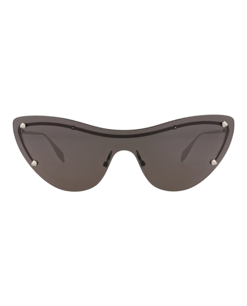 Alexander McQueen Womens Cat Eye Silver Silver Grey Fashion Designer Eyewear
