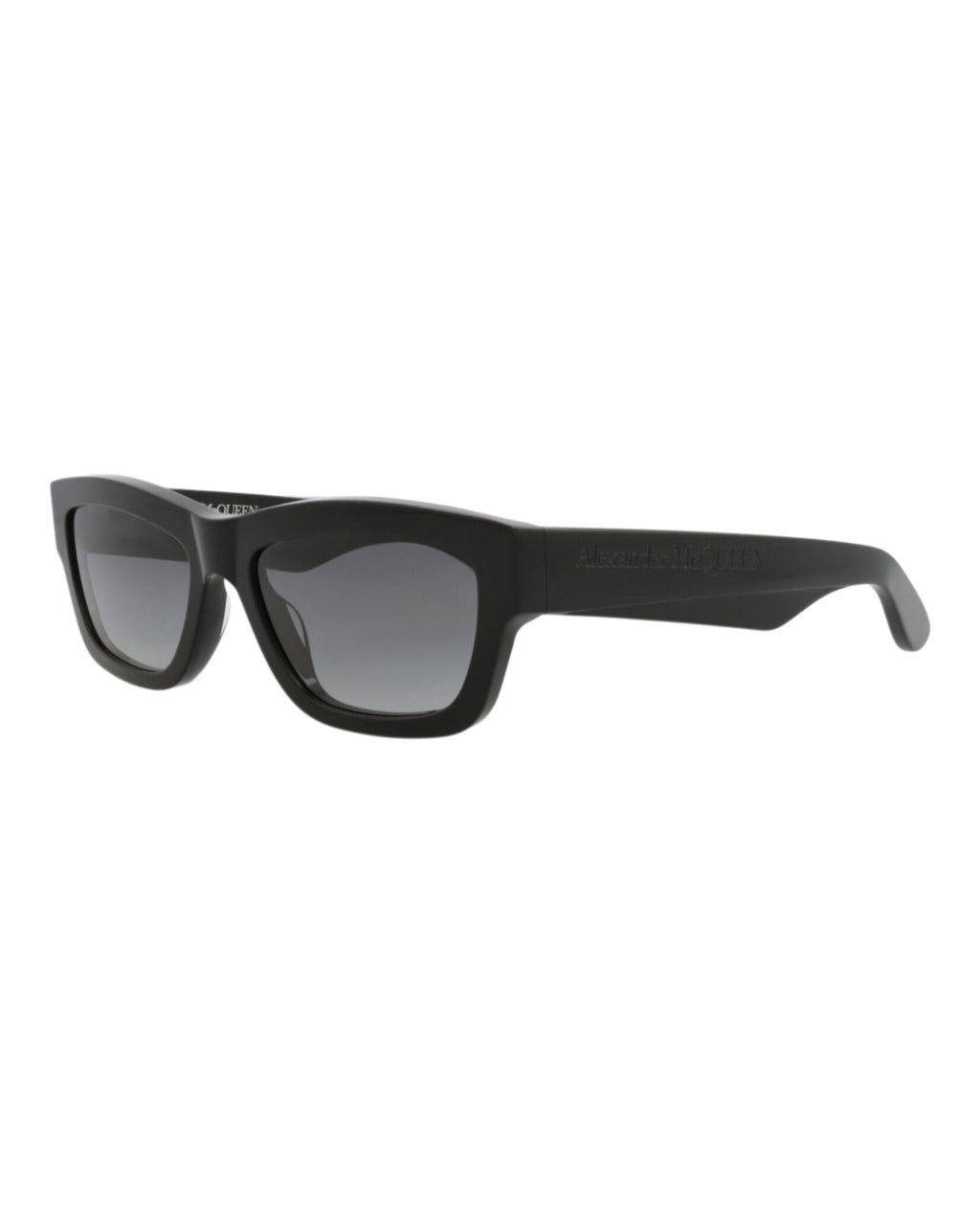 Alexander McQueen Unisex Square/Rectangle Black Black Grey Fashion Designer Eyewear