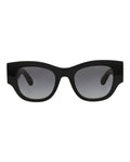 Alexander McQueen Womens Square/Rectangle Black Black Grey Fashion Designer Eyewear