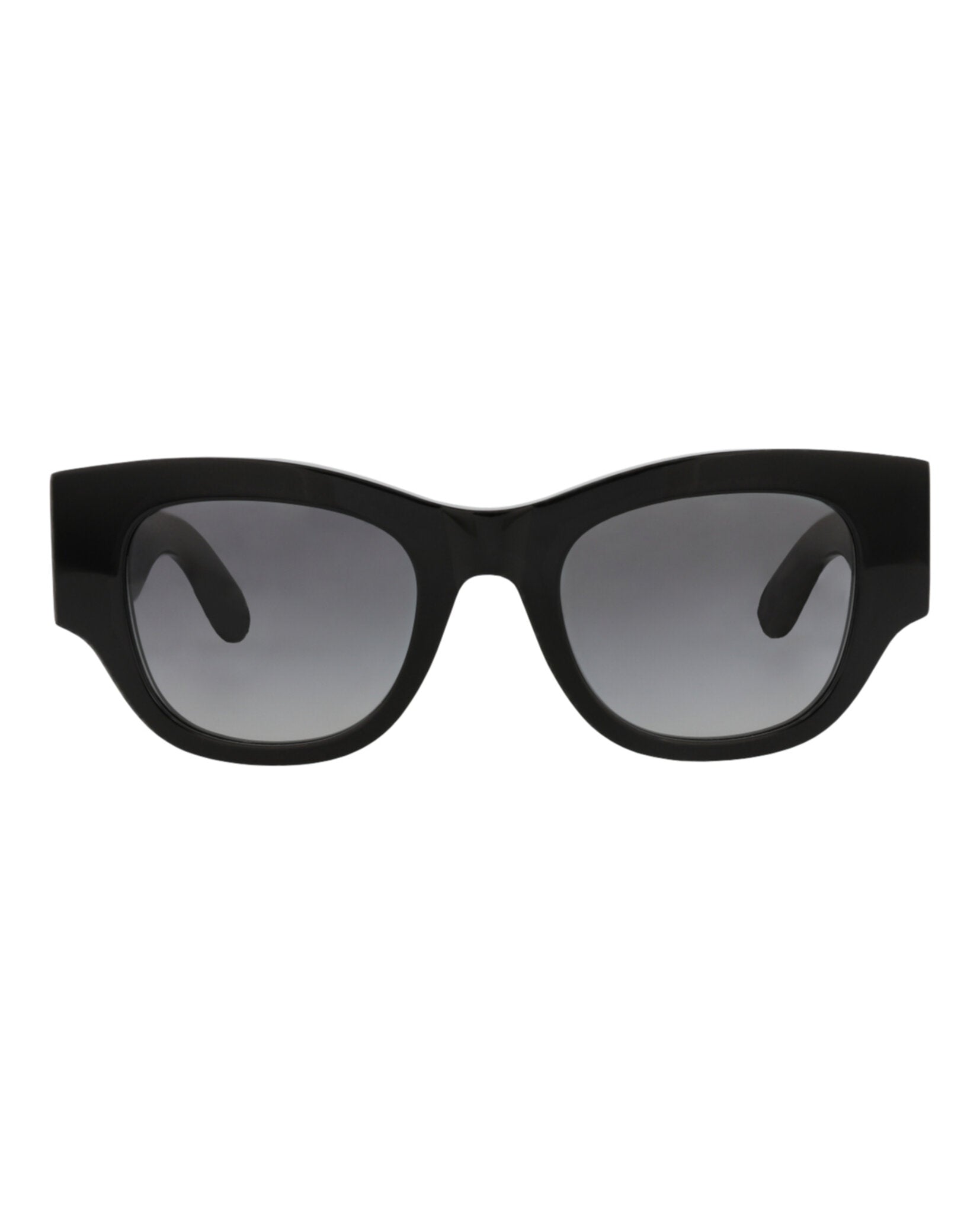 Alexander McQueen Womens Square/Rectangle Black Black Grey Fashion Designer Eyewear