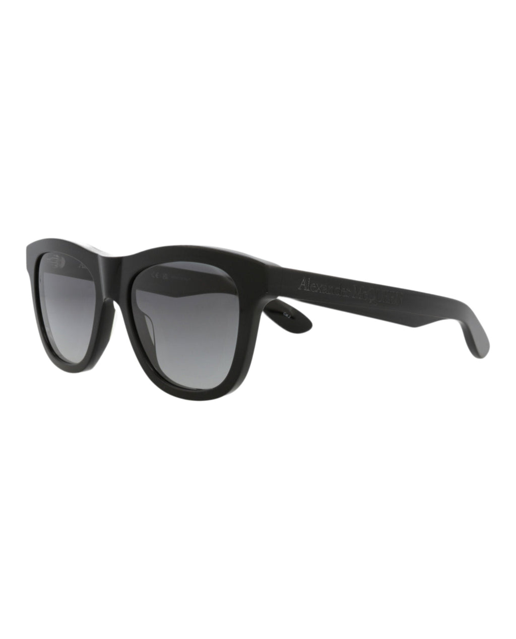 Alexander McQueen Mens Square/Rectangle Black Black Grey Fashion Designer Eyewear