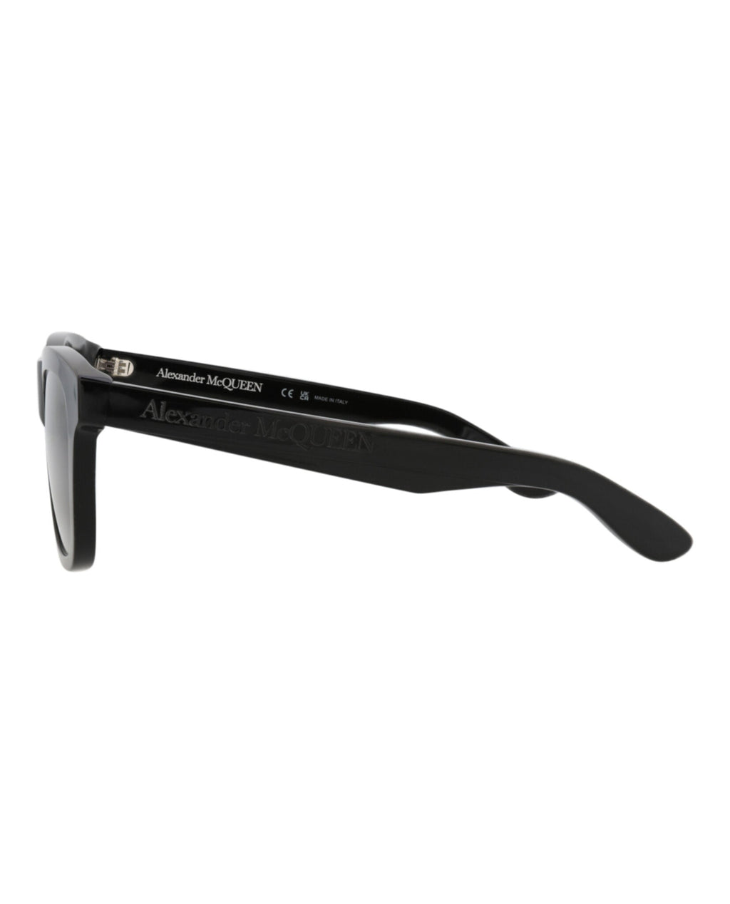 Alexander McQueen Mens Square/Rectangle Black Black Grey Fashion Designer Eyewear