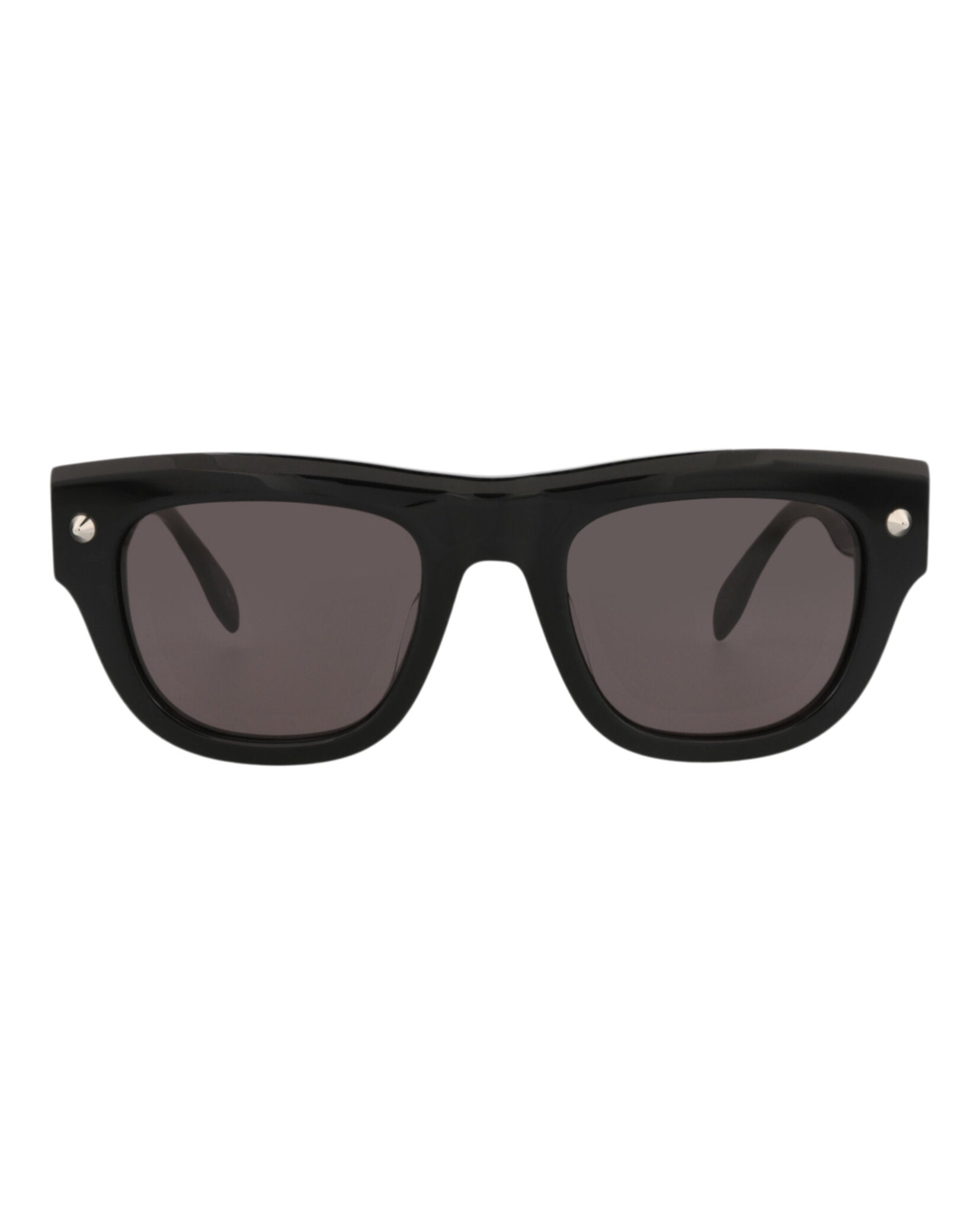 Alexander McQueen Mens Square/Rectangle Black Black Grey Fashion Designer Eyewear
