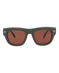 Alexander McQueen Mens Square/Rectangle Grey Grey Brown Fashion Designer Eyewear Grey Grey Brown