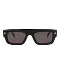 Alexander McQueen Unisex Square/Rectangle Black Black Grey Fashion Designer Eyewear