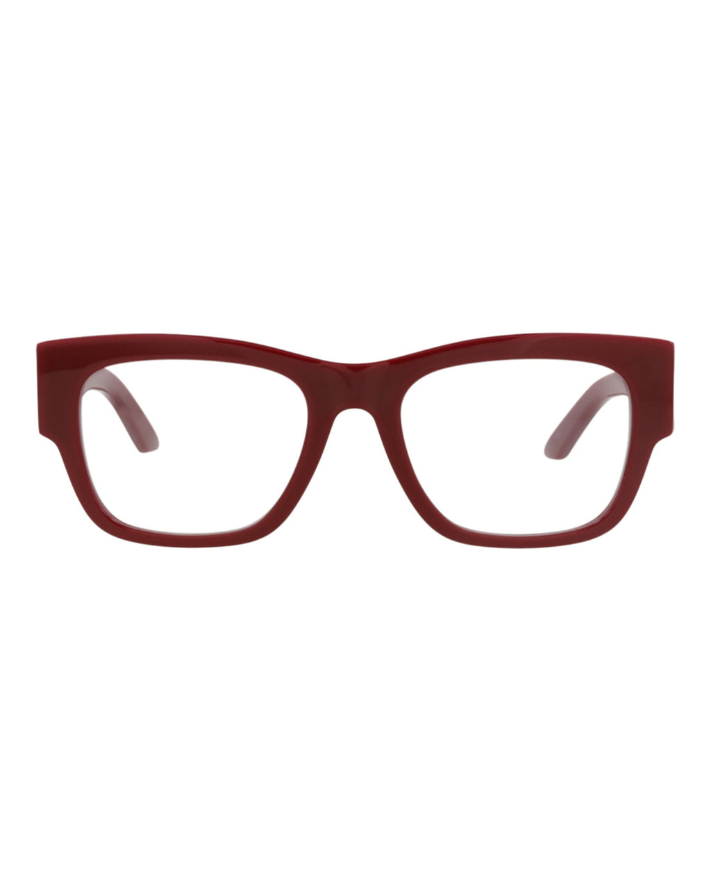 Alexander McQueen Womens Square/Rectangle Burgundy Burgundy Transparent Fashion Designer Eyewear