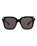 Alexander McQueen Womens Square/Rectangle Black Black Grey Fashion Designer Eyewear