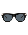 Alexander McQueen Mens Square/Rectangle Black Black Blue Fashion Designer Eyewear