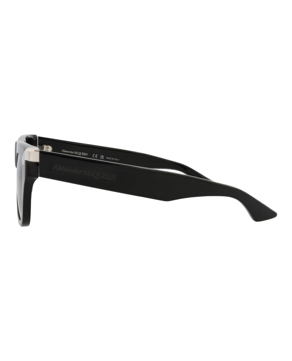 Alexander McQueen Mens Square/Rectangle Black Black Blue Fashion Designer Eyewear