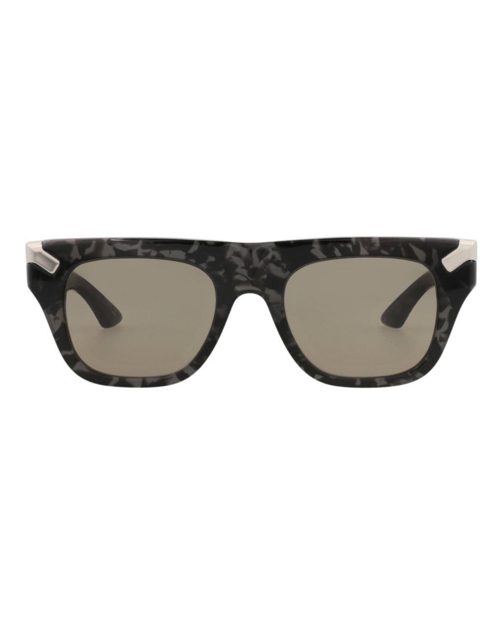 Alexander McQueen Mens Square/Rectangle Havana Havana Brown Fashion Designer Eyewear