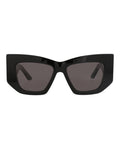 Alexander McQueen Womens Cat Eye Black Black Grey Fashion Designer Eyewear
