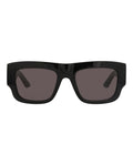 Alexander McQueen Mens Square/Rectangle Black Black Grey Fashion Designer Eyewear