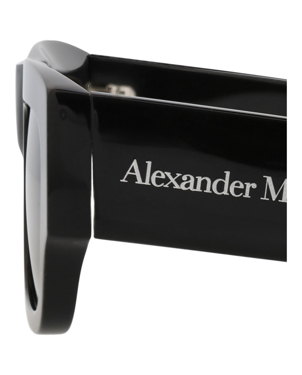 Alexander McQueen Mens Square/Rectangle Black Black Grey Fashion Designer Eyewear