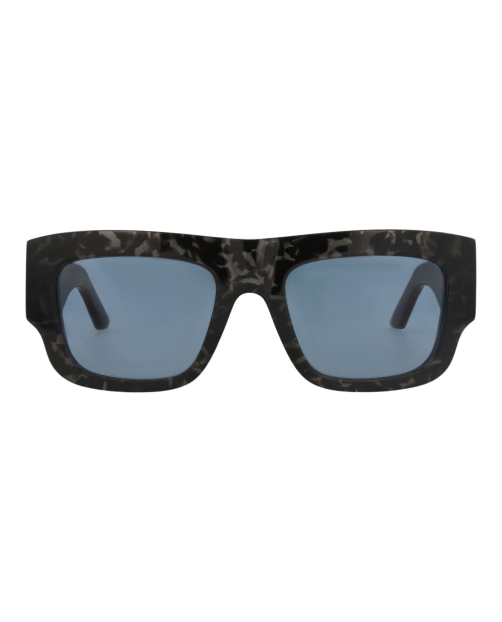 Alexander McQueen Mens Square/Rectangle Havana Havana Blue Fashion Designer Eyewear