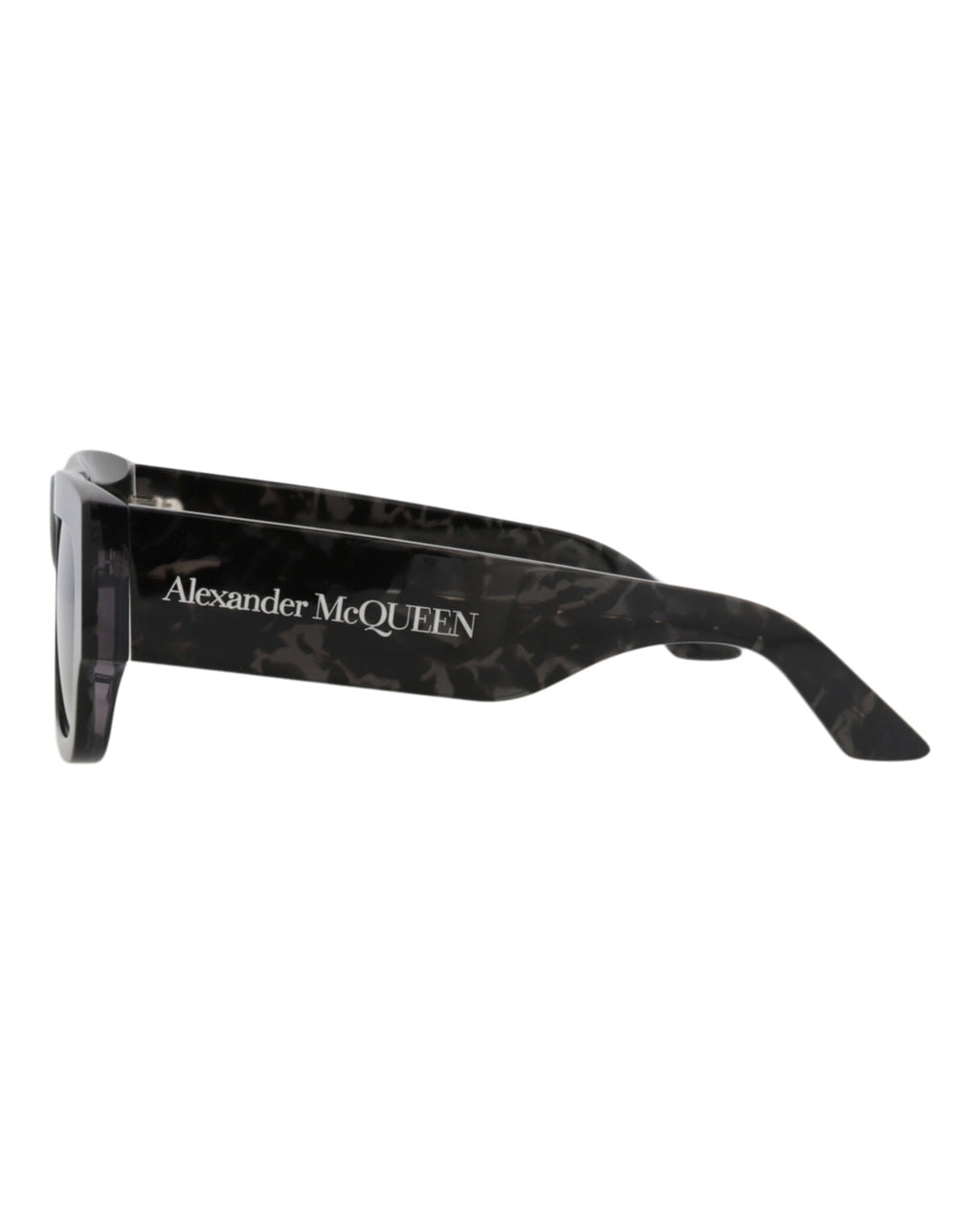 Alexander McQueen Mens Square/Rectangle Havana Havana Blue Fashion Designer Eyewear