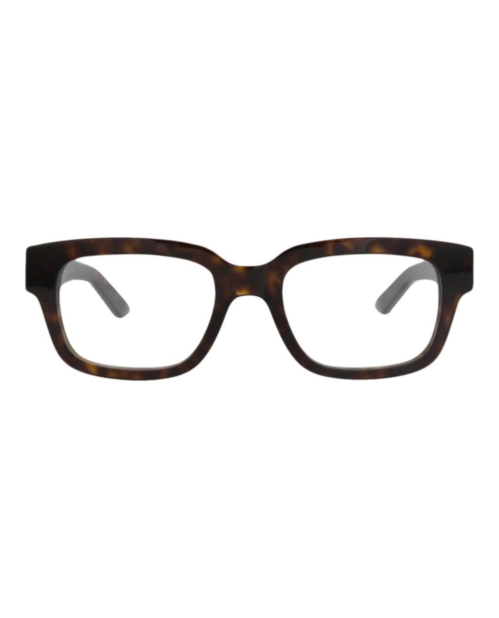 Alexander McQueen Mens Square/Rectangle Havana Havana Transparent Fashion Designer Eyewear