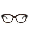 Alexander McQueen Mens Square/Rectangle Havana Havana Transparent Fashion Designer Eyewear