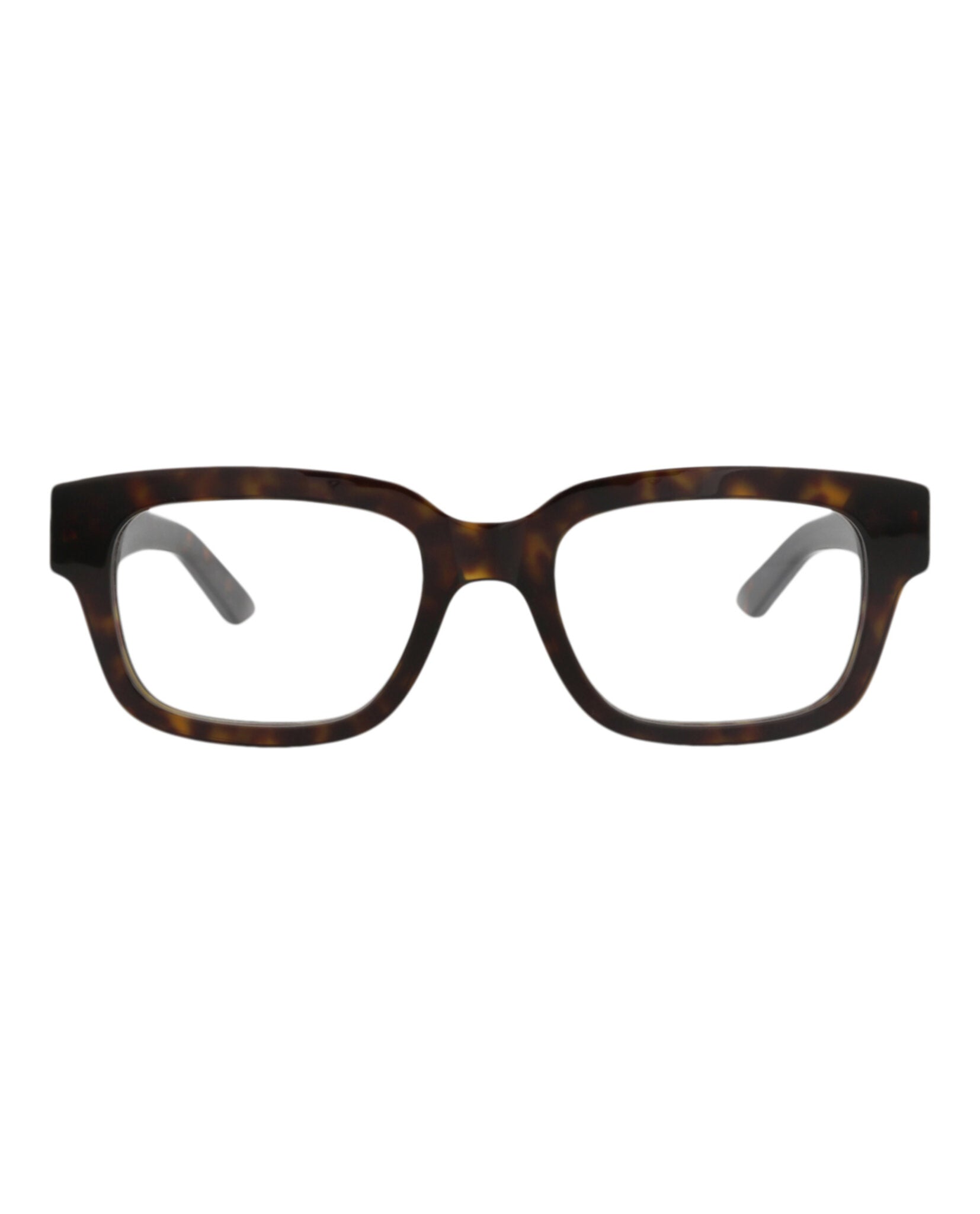 Alexander McQueen Mens Square/Rectangle Havana Havana Transparent Fashion Designer Eyewear