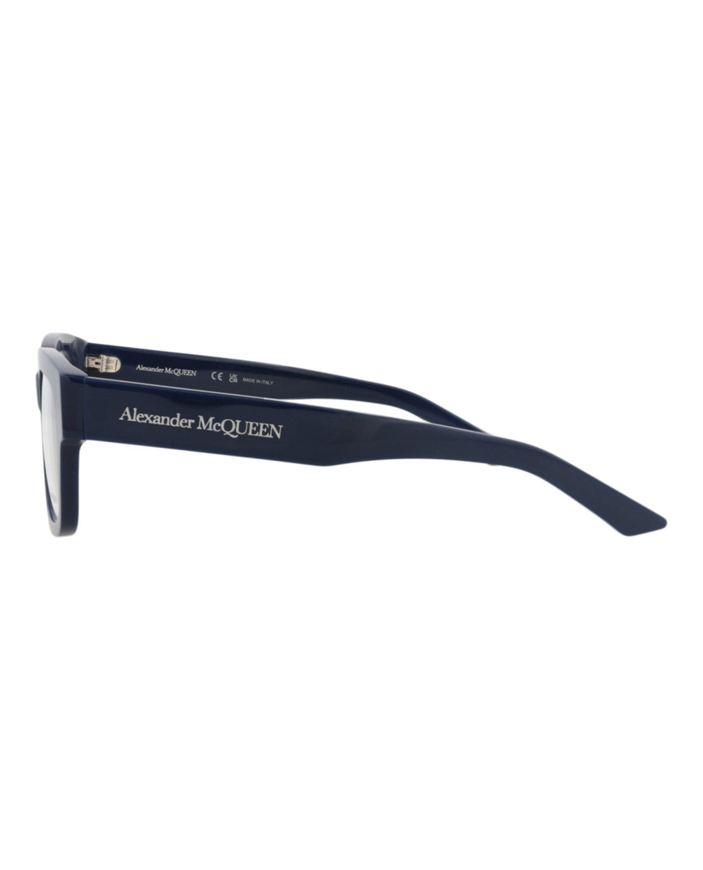 Alexander McQueen Mens Square/Rectangle Blue Blue Transparent Fashion Designer Eyewear