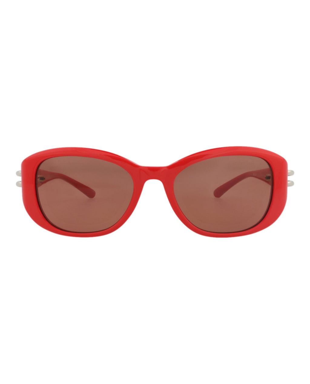 Alexander McQueen Womens Round/Oval Red Red Brown Fashion Designer Eyewear