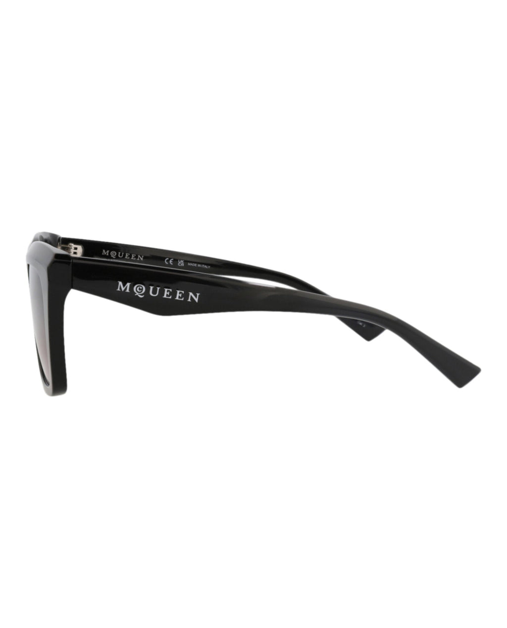 Alexander McQueen Womens Square/Rectangle Black Black Violet Fashion Designer Eyewear