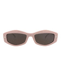 Alexander McQueen Womens Square/Rectangle Pink Silver Grey Fashion Designer Eyewear
