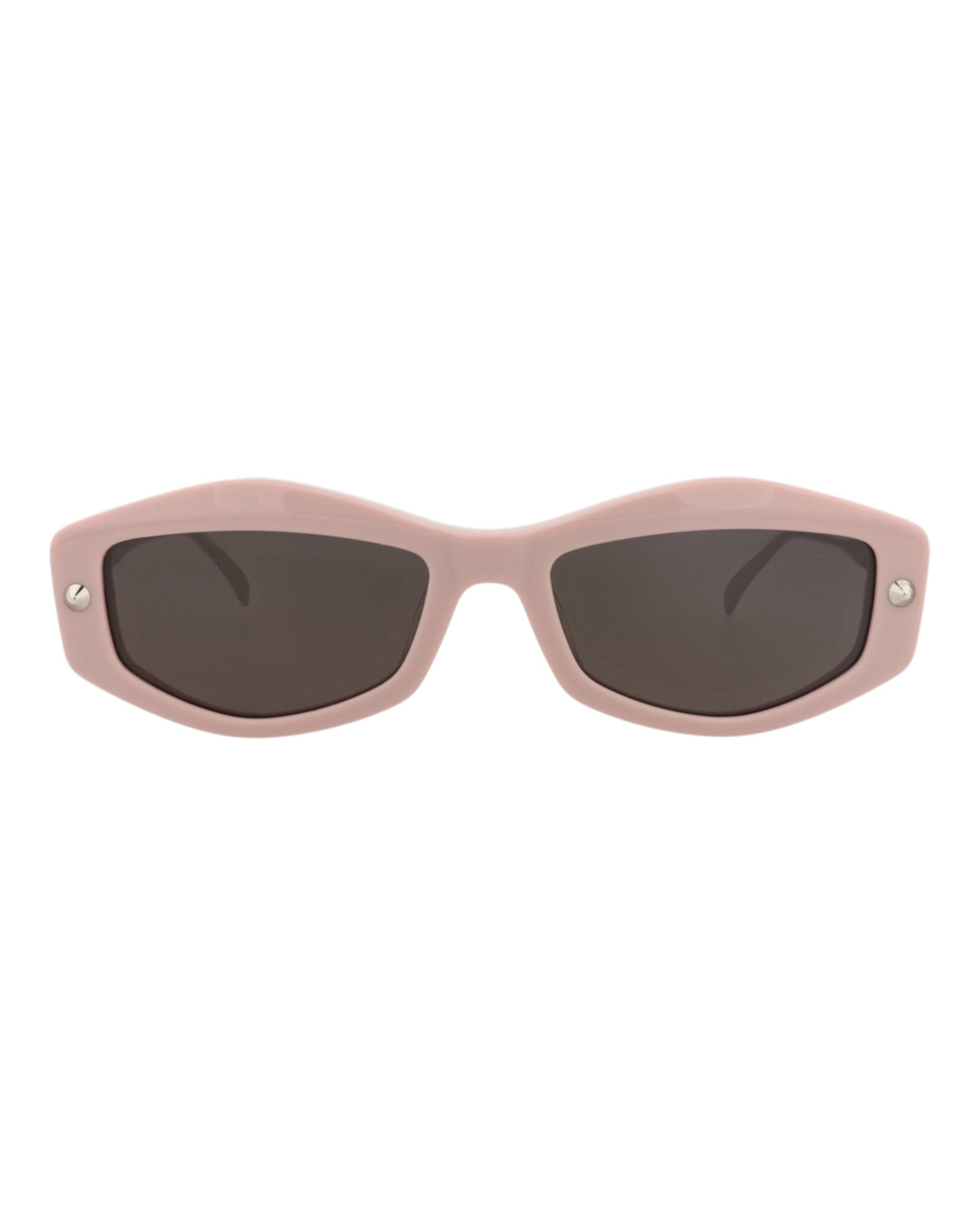 Alexander McQueen Womens Square/Rectangle Pink Silver Grey Fashion Designer Eyewear