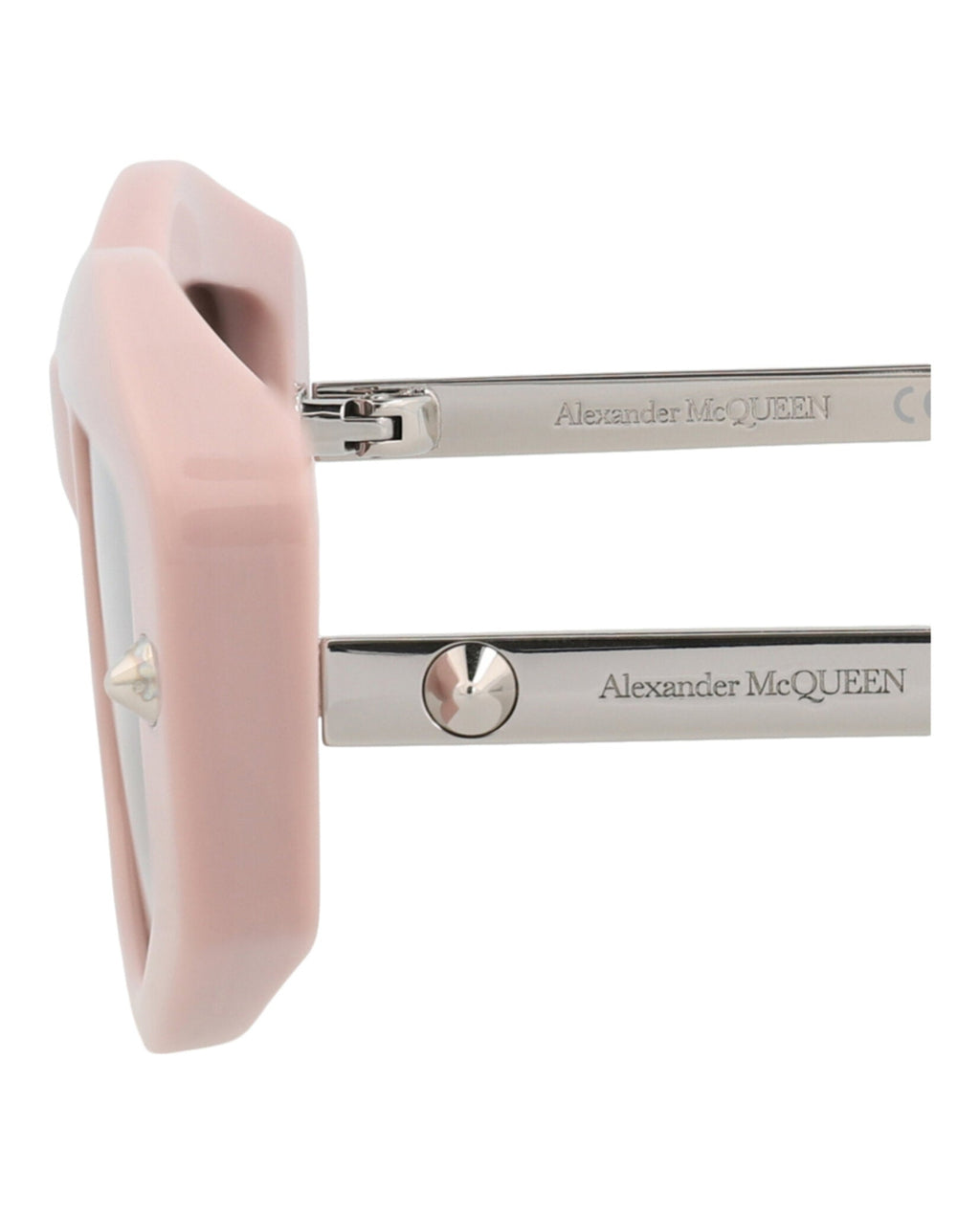 Alexander McQueen Womens Square/Rectangle Pink Silver Grey Fashion Designer Eyewear