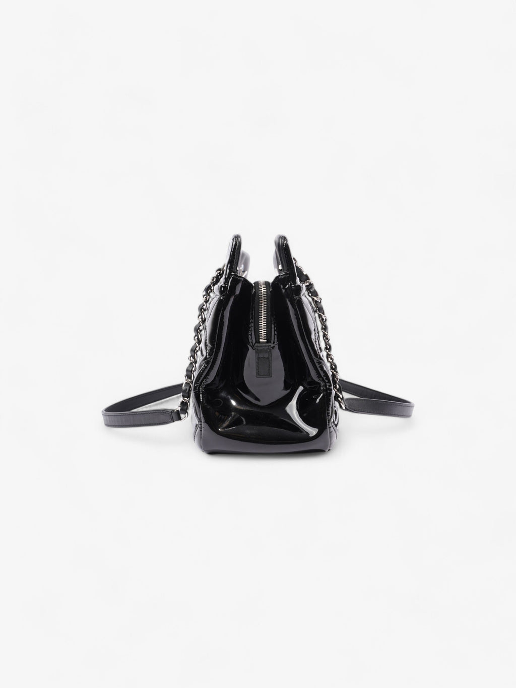 Chanel Timeless CC Shopping Tote Black Patent Leather Medium