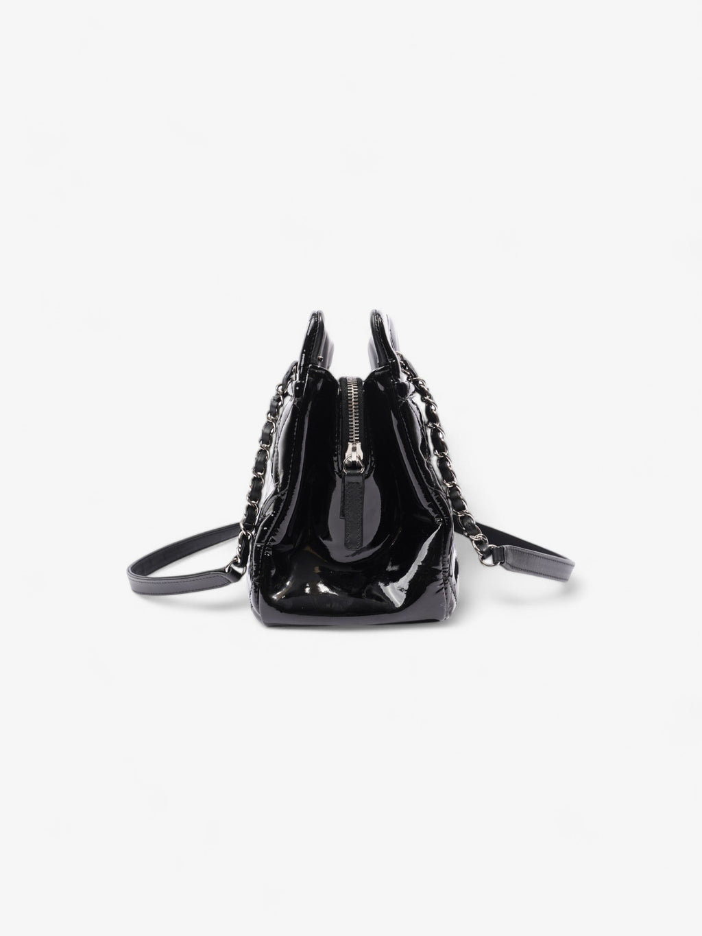 Chanel Timeless CC Shopping Tote Black Patent Leather Medium