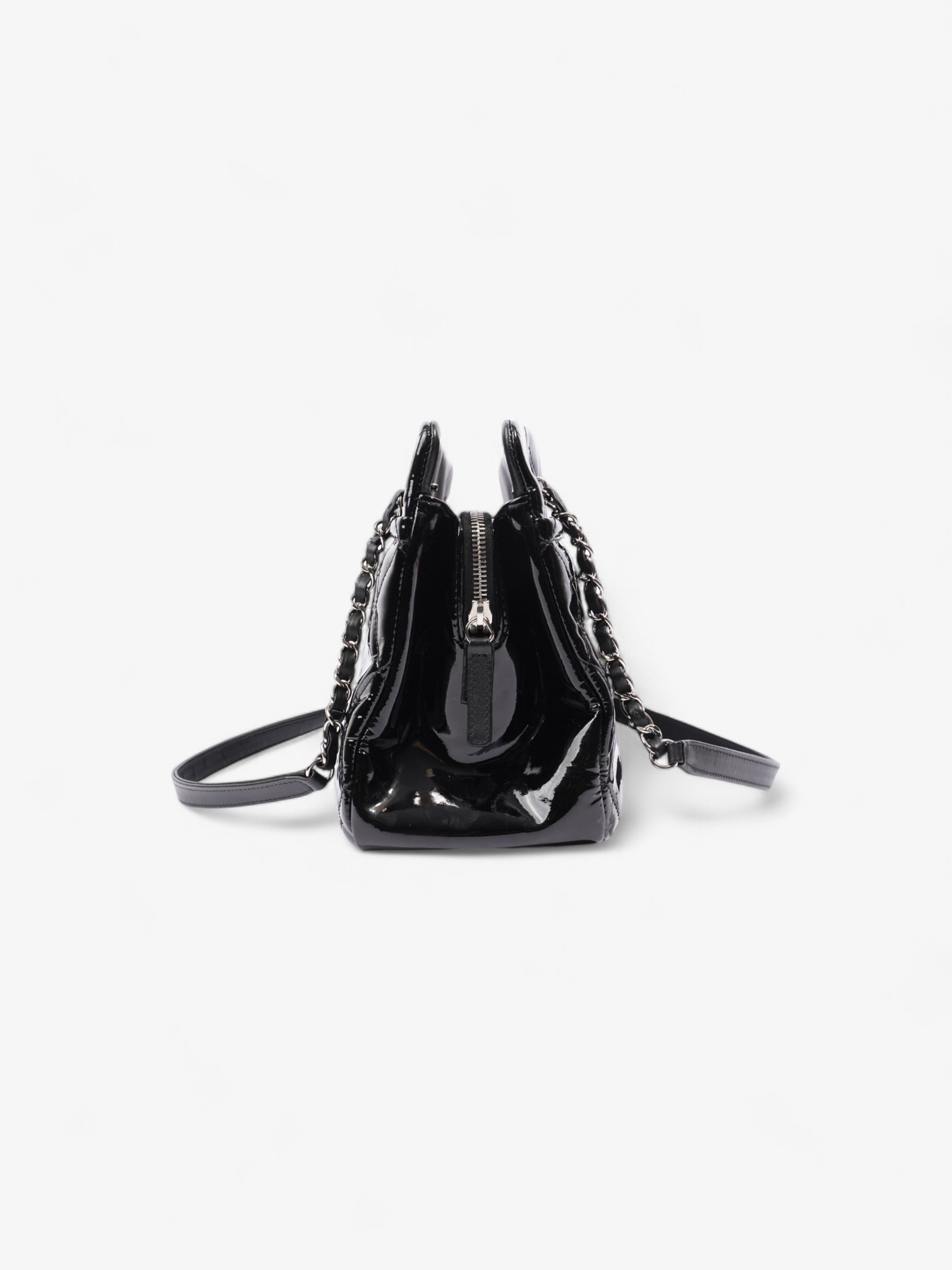 Chanel Timeless CC Shopping Tote Black Patent Leather Medium