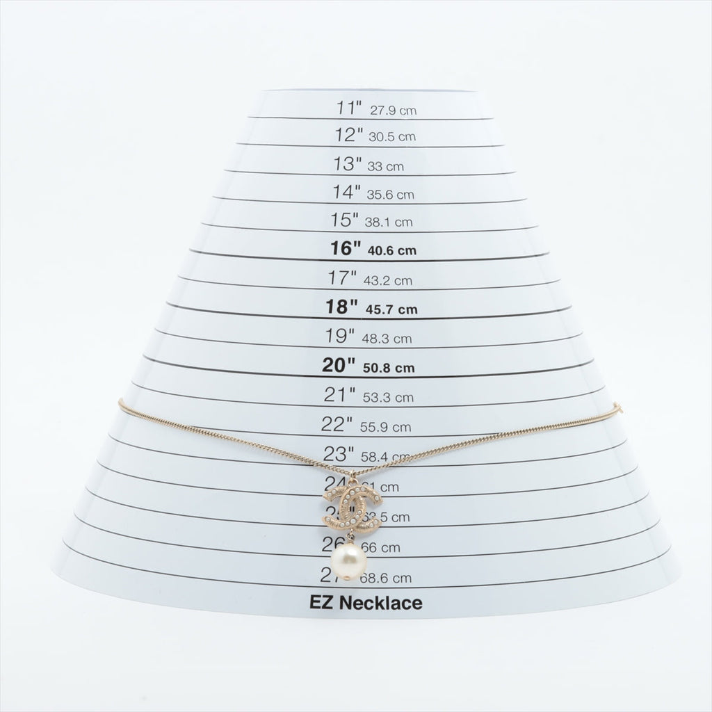 Chanel Coco Mark Long Pearl Drop Necklace Costume Jewellery
