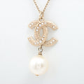 Chanel Coco Mark Long Pearl Drop Necklace Costume Jewellery