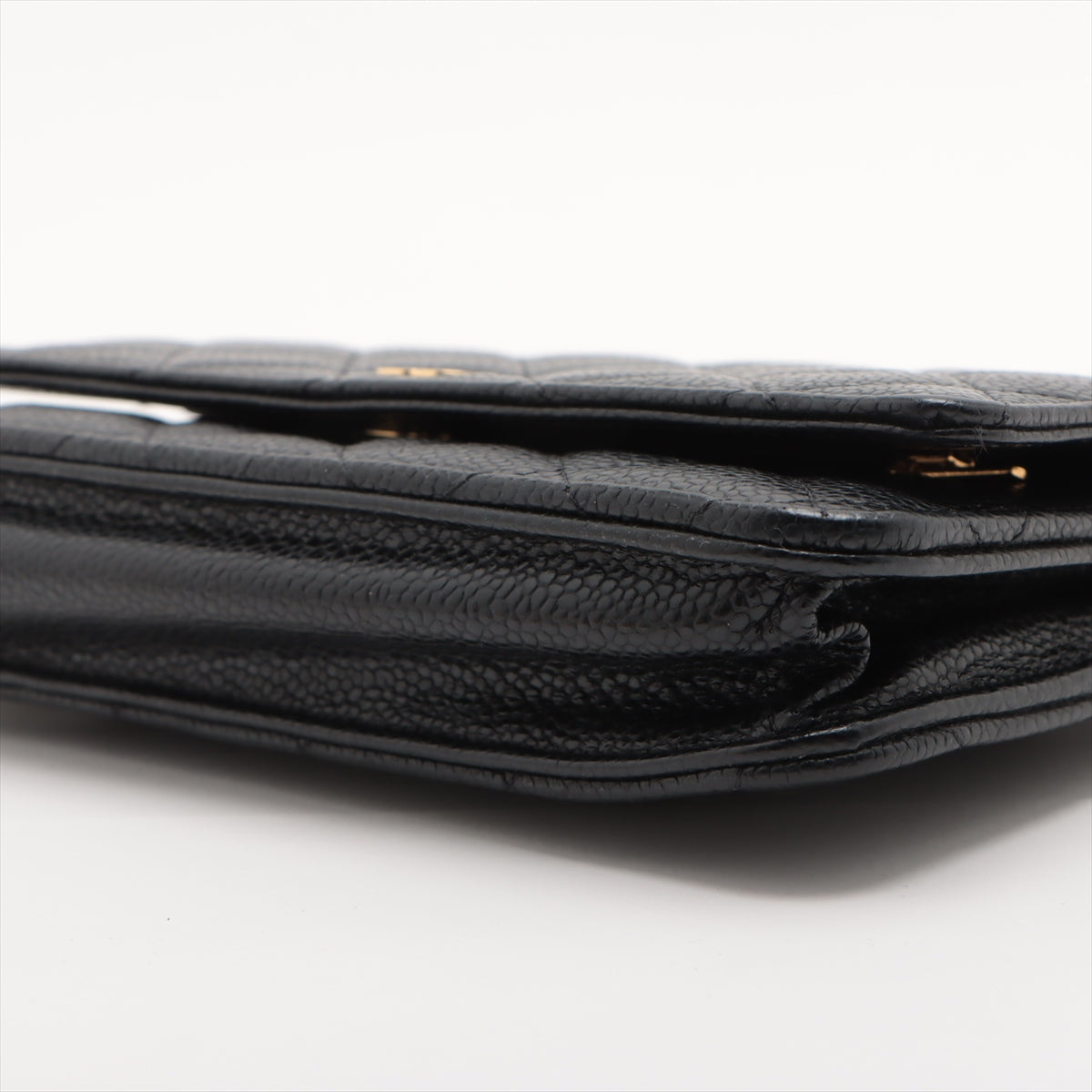 HOLD Chanel Caviar Wallet On Chain WOC Black (microchipped)