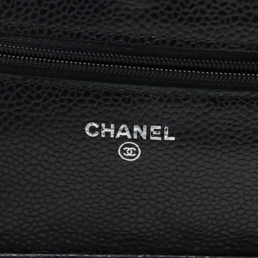 Chanel Caviar Black Wallet on Chain WOC