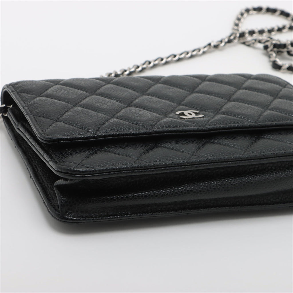 Chanel Caviar Black Wallet on Chain WOC