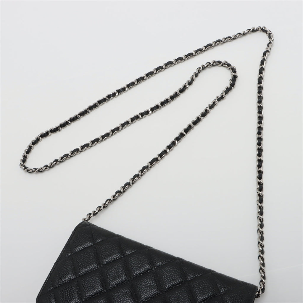 Chanel Caviar Black Wallet on Chain WOC