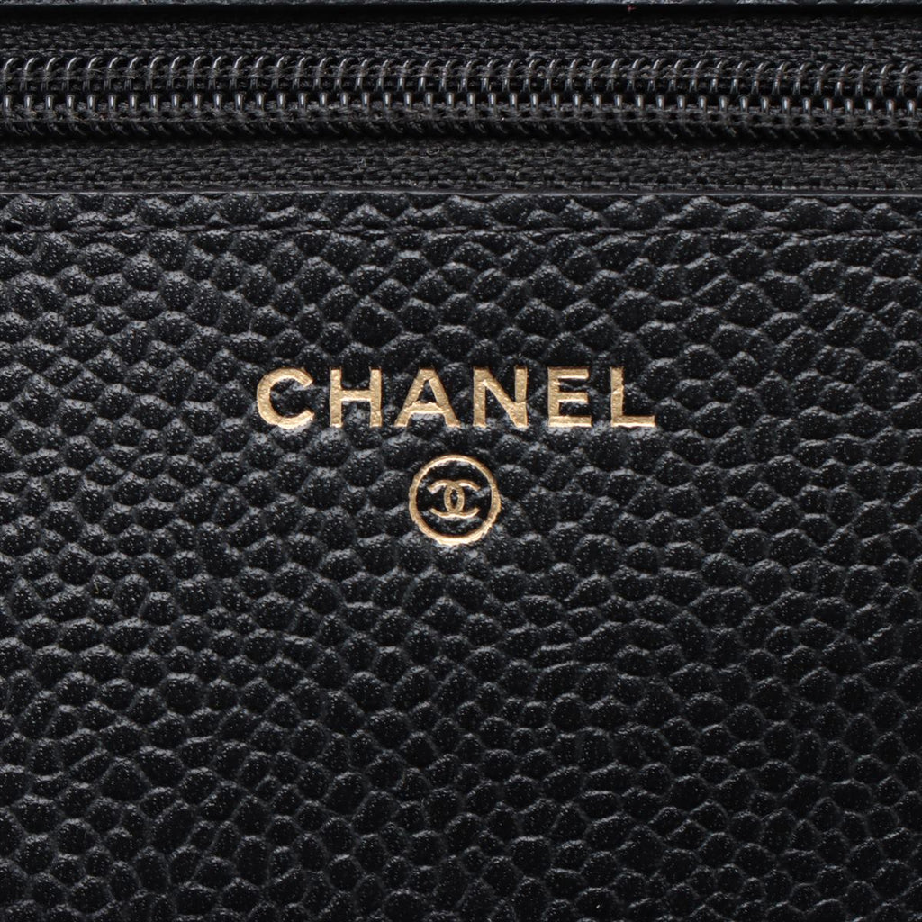 Chanel Caviar Wallet On Chain WOC Black (microchipped)